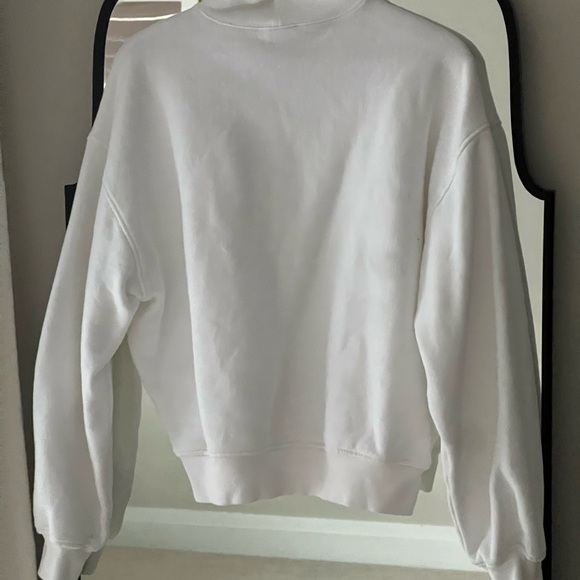 TNA Mockneck Sweatshirt in White Size 2 - Picture 3 of 3